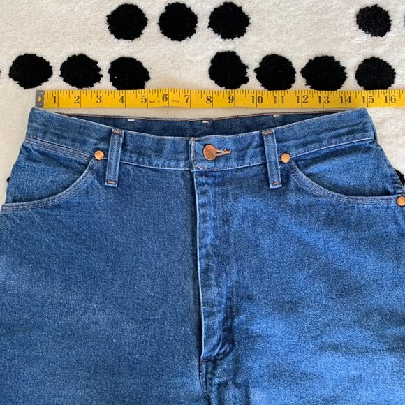 Wrangler Vintage Dark Wash Denim 12MWZG Straight Western Jeans - Picture 11 of 16